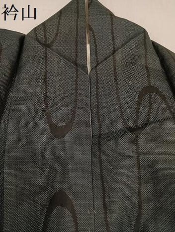 平和屋着物●本場大島紬 一元７マルキ 波文 正絹 逸品 AAAZ6811ph