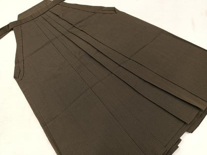 平和屋着物●男性　馬乗り袴　縞　正絹　逸品　AAAZ6829ph