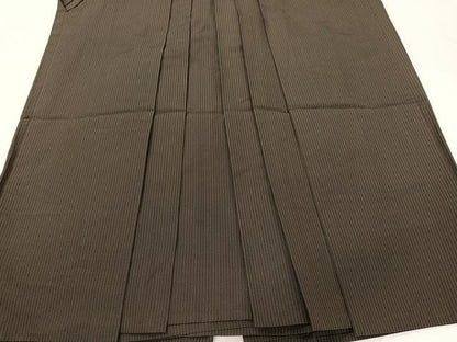 平和屋着物●男性　馬乗り袴　縞　正絹　逸品　AAAZ6829ph
