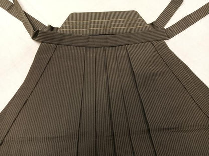 平和屋着物●男性　馬乗り袴　縞　正絹　逸品　AAAZ6829ph
