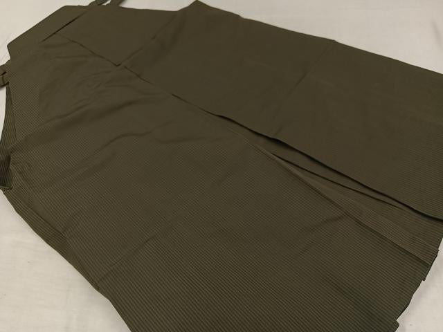 平和屋着物●男性　馬乗り袴　縞　正絹　逸品　AAAZ6829ph