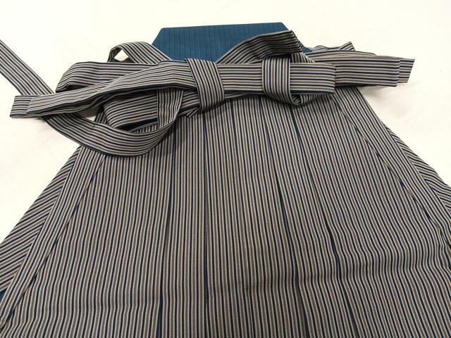 平和屋着物●男性 馬乗り袴 縞 正絹 逸品 AAAZ6835ph