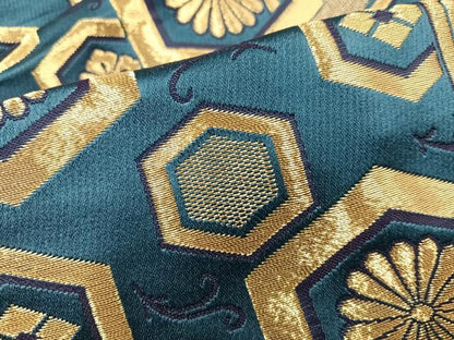 平和屋着物●男性　馬乗り袴　金襴袴　亀甲花文　金糸　AAAZ6836ph