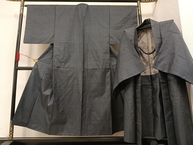 平和屋着物●男性 本場大島紬 アンサンブル 100亀甲 総詰め 正絹 逸品 AAAZ6841ph