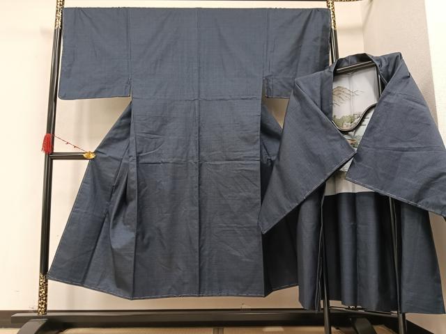 平和屋着物●男性 本場大島紬 アンサンブル 100亀甲 総詰め 正絹 逸品 未使用 AAAZ6843ph