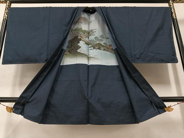 平和屋着物●男性 本場大島紬 アンサンブル 100亀甲 総詰め 正絹 逸品 未使用 AAAZ6843ph