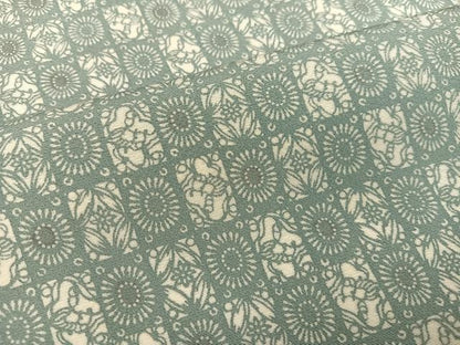 平和屋着物●上質な小紋 型染め 市松菊七宝文 正絹 逸品 AAAZ6845ph