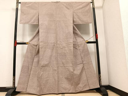 平和屋着物●結城紬 100亀甲 花丸文 正絹 逸品 AAAZ6852ph