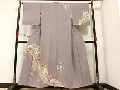 平和屋着物●訪問着 友禅 作家物 松竹梅 金彩 正絹 逸品 AAAZ6853ph
