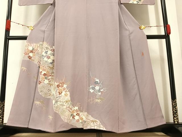 平和屋着物●訪問着 友禅 作家物 松竹梅 金彩 正絹 逸品 AAAZ6853ph