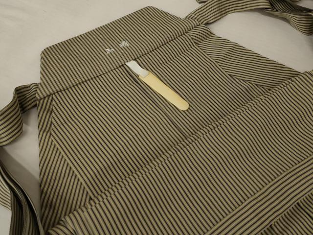 平和屋着物＊夏物 男性 馬乗り袴 縞 正絹 逸品 AAAZ6888st