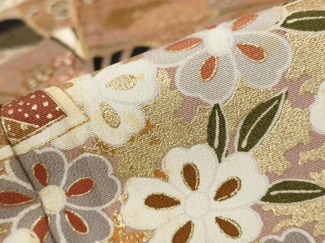 平和屋着物■豪華黒留袖　扇面花文　金彩　正絹　逸品　AAAZ6892st