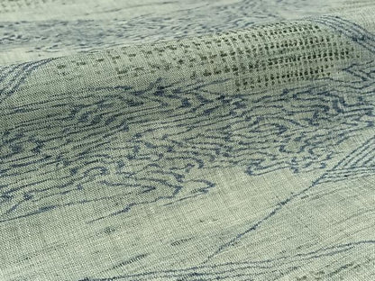 平和屋着物▽上質な紬 単衣 流水文 正絹 逸品 AAAZ7122jh
