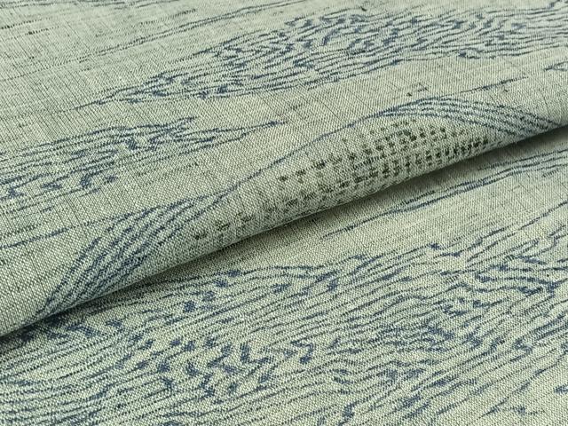 平和屋着物▽上質な紬 単衣 流水文 正絹 逸品 AAAZ7122jh