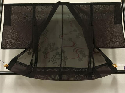 平和屋着物▽羽織 スリーシーズン 春夏秋 塵除け 竜田川文 正絹 逸品 AAAZ7135jh