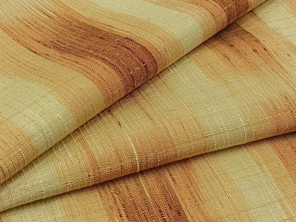 平和屋着物▽上質な紬　単衣　格子　正絹　逸品　AAAZ7139jh