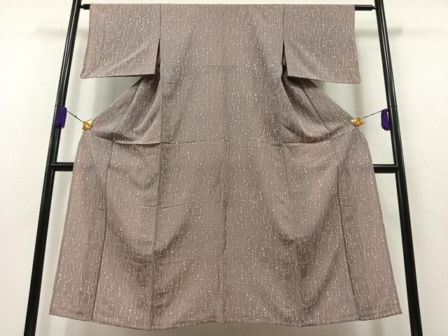平和屋着物▽上質な小紋 単衣 文字文 暈し染め 正絹 逸品 AAAZ7145jh