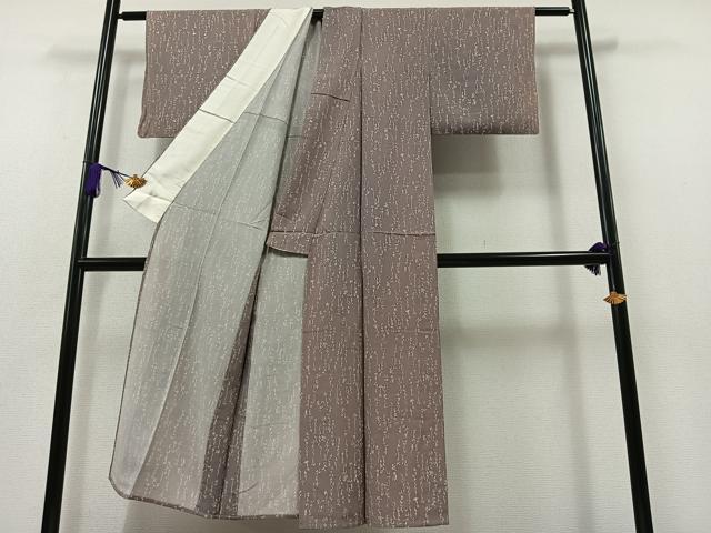 平和屋着物▽上質な小紋 単衣 文字文 暈し染め 正絹 逸品 AAAZ7145jh