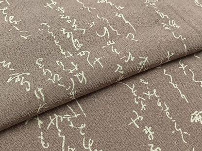 平和屋着物▽上質な小紋 単衣 文字文 暈し染め 正絹 逸品 AAAZ7145jh