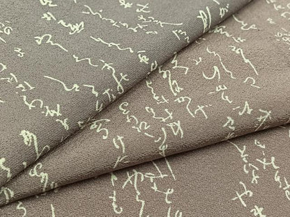 平和屋着物▽上質な小紋 単衣 文字文 暈し染め 正絹 逸品 AAAZ7145jh