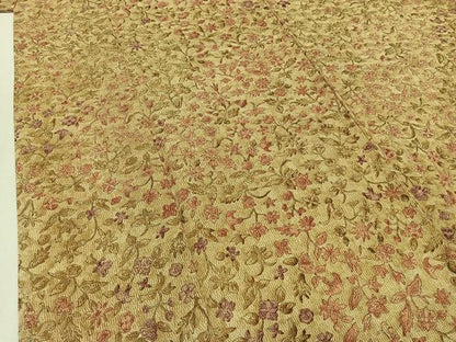 平和屋着物▽上質な小紋　単衣　草花文　正絹　逸品　AAAZ7148jh