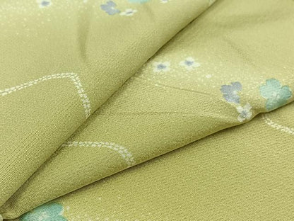 平和屋着物▽上質な小紋 単衣 舞花文 暈し染め 正絹 逸品 AAAZ7150jh