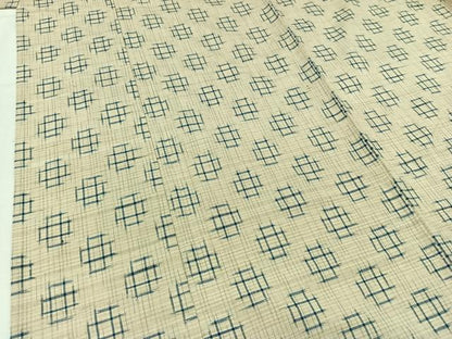 平和屋着物▽上質な紬 単衣 絣柄 正絹 逸品 AAAZ7154jh