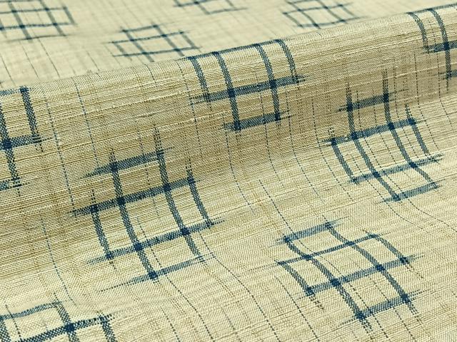 平和屋着物▽上質な紬 単衣 絣柄 正絹 逸品 AAAZ7154jh