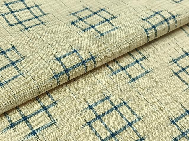 平和屋着物▽上質な紬 単衣 絣柄 正絹 逸品 AAAZ7154jh