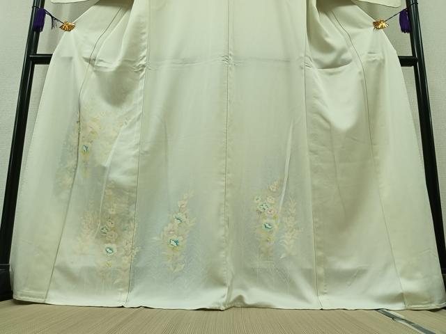 平和屋着物▽訪問着 単衣 草花文 正絹 逸品 AAAZ7156jh