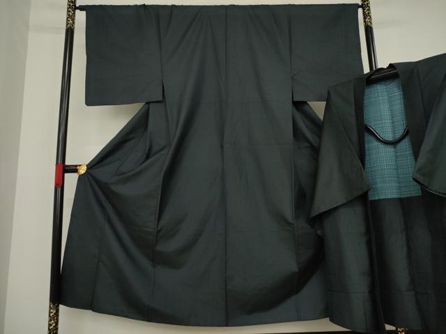 平和屋着物●男性 本場大島紬 アンサンブル 100亀甲 総詰め 正絹 逸品 AAAZ7168ck