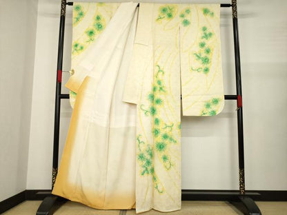 平和屋着物●豪華振袖　総絞り　蔓帯花文　正絹　逸品　AAAZ7201ck