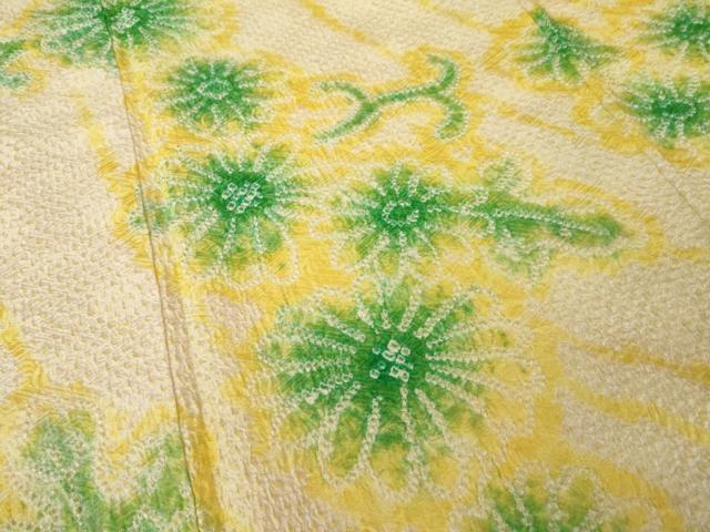 平和屋着物●豪華振袖　総絞り　蔓帯花文　正絹　逸品　AAAZ7201ck