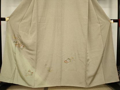 平和屋着物●訪問着　地紙花文　暈し染め　金銀彩　正絹　逸品　AAAZ7206ck
