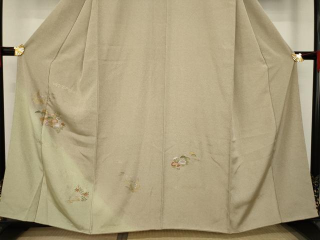 平和屋着物●訪問着　地紙花文　暈し染め　金銀彩　正絹　逸品　AAAZ7206ck