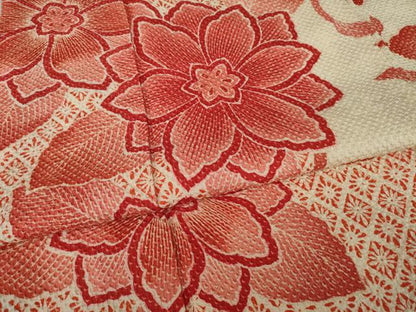 平和屋着物●名門 藤娘きぬたや・総絞り 振袖 花唐草文 正絹 逸品 AAAZ7226ck