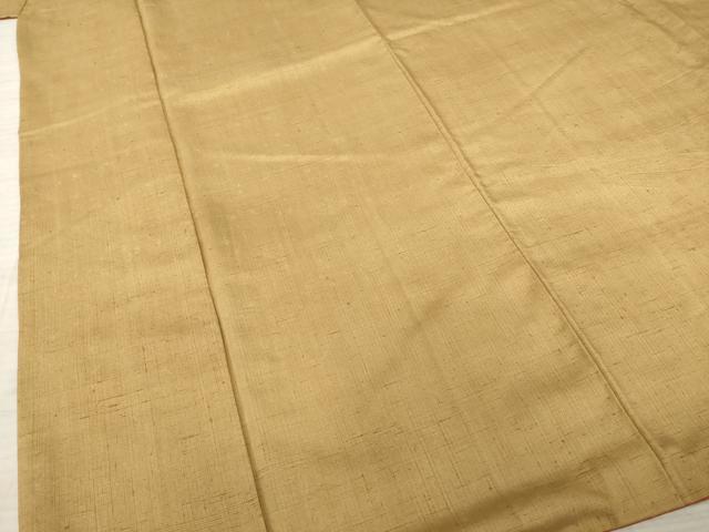 平和屋着物●上質な紬　色無地　芝翫茶色　正絹　逸品　AAAZ7238ck