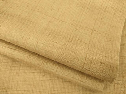 平和屋着物●上質な紬　色無地　芝翫茶色　正絹　逸品　AAAZ7238ck