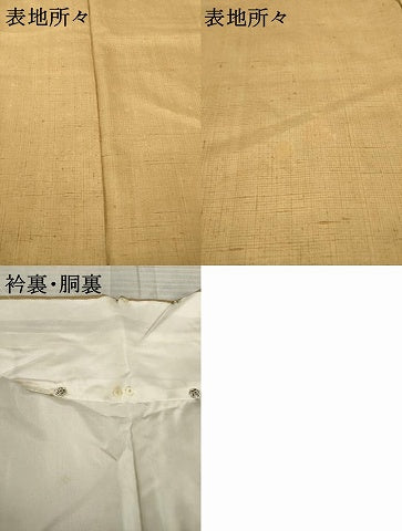 平和屋着物●上質な紬　色無地　芝翫茶色　正絹　逸品　AAAZ7238ck