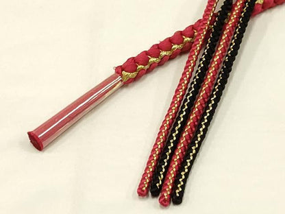 平和屋着物●和装小物　振袖用帯締め　装飾　ちりめん細工　ビーズ　金糸　逸品　未使用　AAAZ7257ay