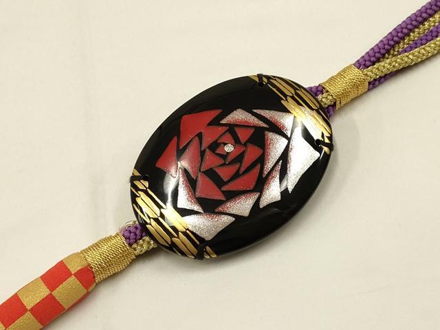 平和屋着物●和装小物 振袖用帯締め 装飾 蒔絵 金糸 逸品 未使用 AAAZ7258ay