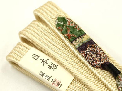 平和屋着物●和装小物　上質な帯締め　翠嵐工房　龍村織物生地使用　日本製　正絹　逸品　未使用　AAAZ7278ay