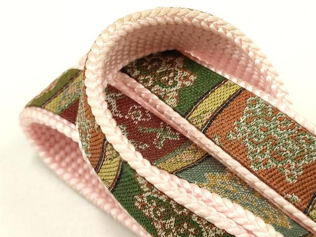 平和屋着物●和装小物　上質な帯締め　龍村美術織物　唐花雙鳥斑錦　共箱付き　逸品　未使用　AAAZ7279ay