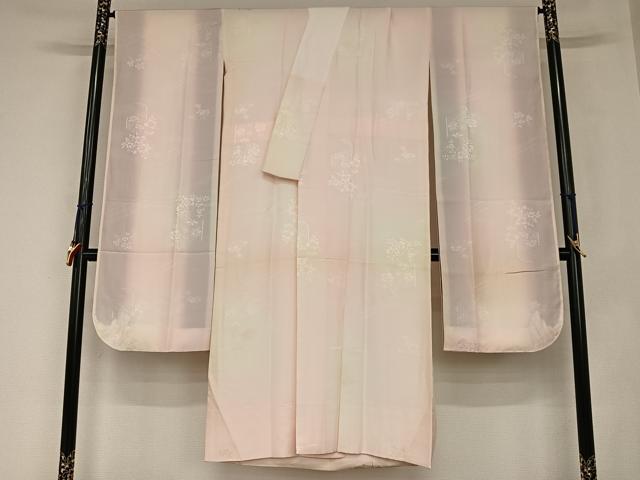平和屋着物●豪華振袖・長襦袢(袷)セット　立波舞花文　暈し染め　金彩　広衿仕立て　正絹　逸品　AAAZ7285zg