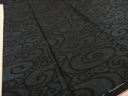 平和屋着物●結城紬 流水文 正絹 逸品 未使用 AAAZ7291zg