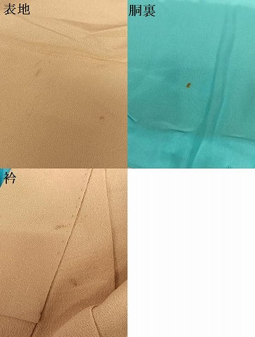 平和屋着物●男性　訪問着　ハート　星　飴色　背抜き仕立て　正絹　逸品　AAAZ7319zg