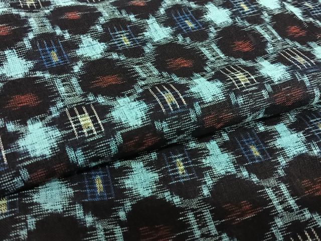 平和屋着物▽備後絣 単衣 花亀甲文 正絹 逸品 AAAZ7323zg
