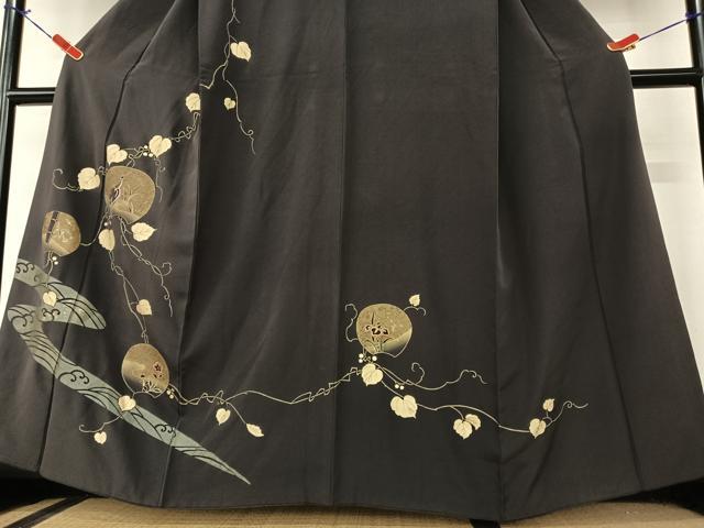平和屋着物●訪問着　刺繍　花鳥文　暈し染め　金彩　正絹　逸品　AAAZ7366zg