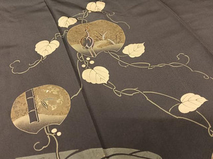 平和屋着物●訪問着　刺繍　花鳥文　暈し染め　金彩　正絹　逸品　AAAZ7366zg