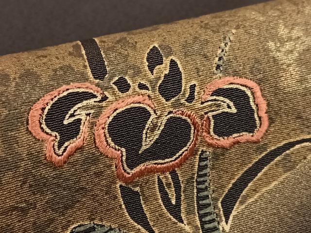 平和屋着物●訪問着　刺繍　花鳥文　暈し染め　金彩　正絹　逸品　AAAZ7366zg